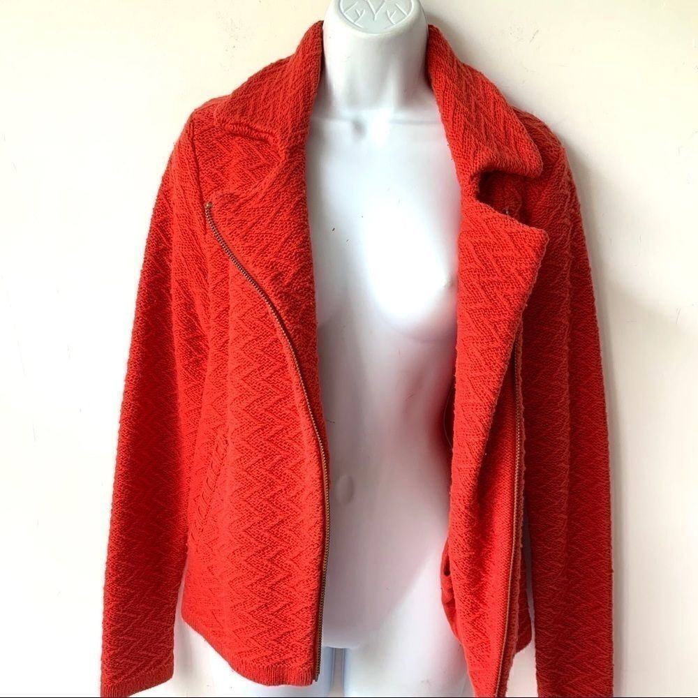 Lucky Brand Jaquard Moto Sweater Jacket - Picture 14 of 14